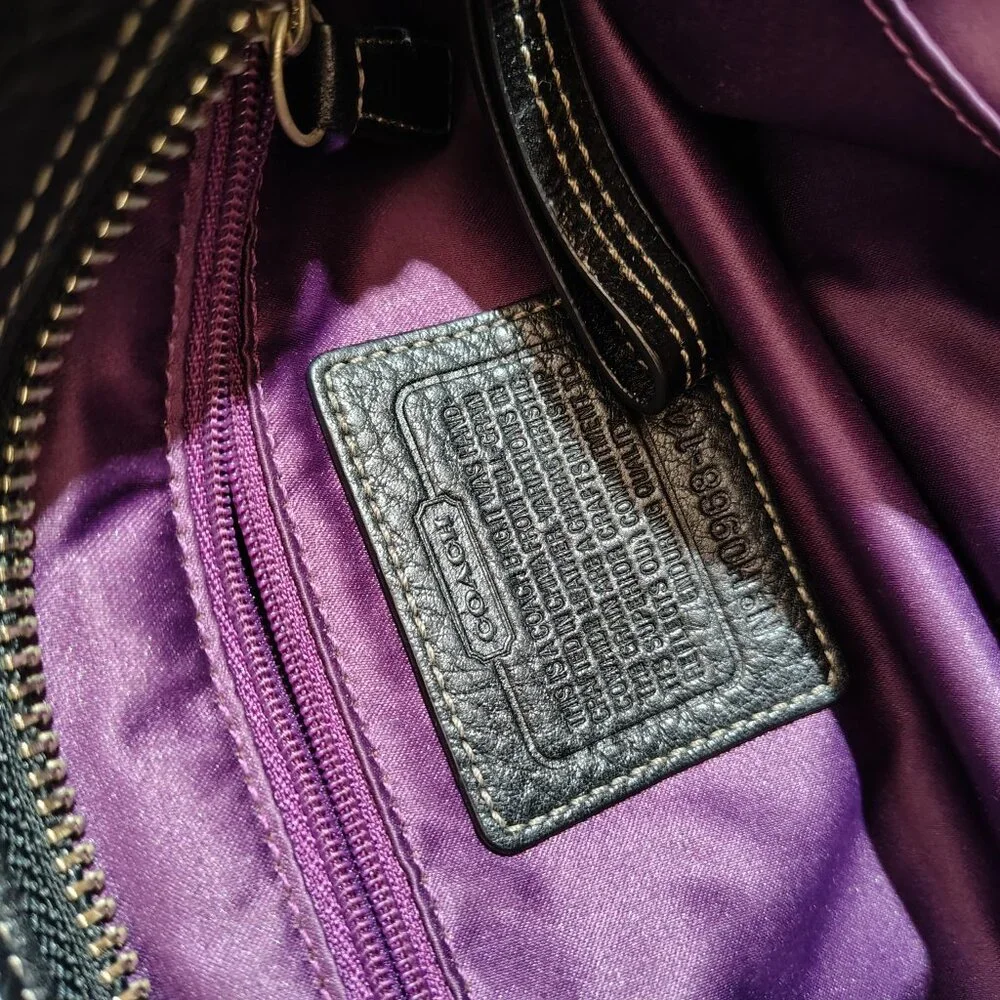 Coach Black Leather Y2K Bag